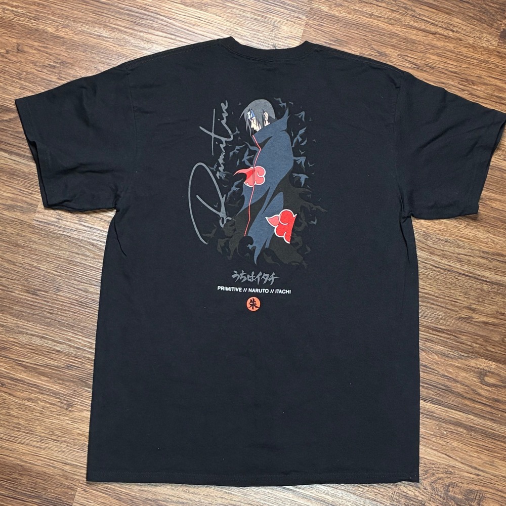 Primitive x Naruto Shippuden Itachi Uchiha Graphic T-Shirt Men's L Black